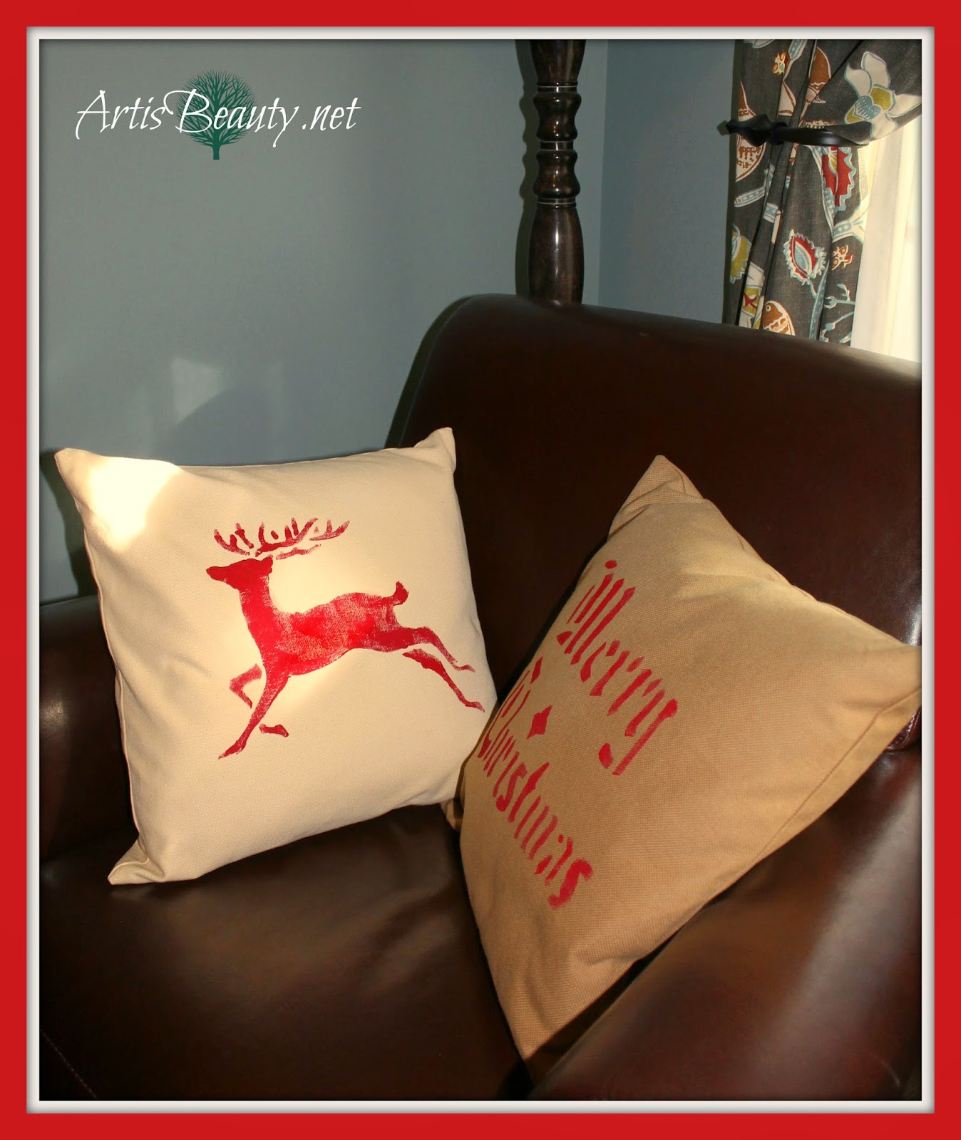 stencil pillows